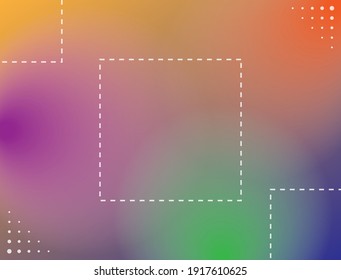 Light leak background with dominant color gradation of yellow purple blue and wavy dotted line