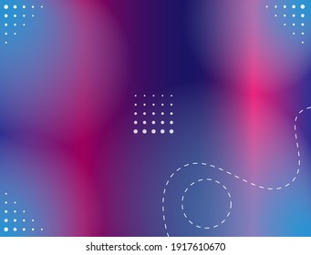 Light leak background with dominant dark blue red color gradation and wavy dotted line