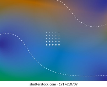 Light leak background with dominant dark blue to light blue color gradations and wavy dotted lines