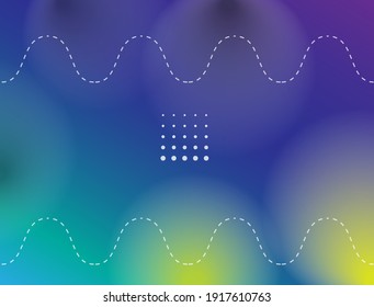 Fondo de filtración claro con gradaciones dominantes de color azul oscuro púrpura a azul claro y líneas punteadas onduladas