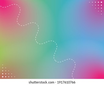 Fondo de filtración claro con una gradación dominante de color azul rosa y una línea de puntos ondulada