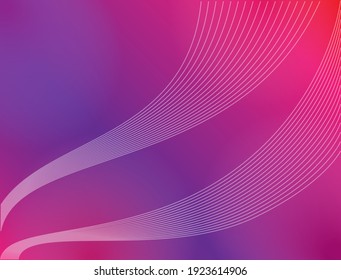 Light Leak Background With Dominant Pink Red Purple Color Gradations And Wavy Sonar Lines