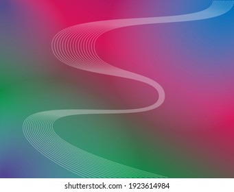 Fondo de filtración claro con gradaciones dominantes de color azul rosa y líneas sonares onduladas