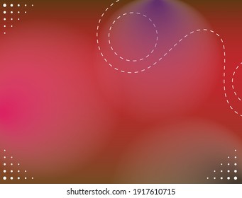 Light leak background with dominant red color gradation and wavy dotted line