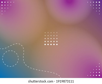 A light leak background with dominant shades of brown purple blue and wavy dotted lines and dots in some parts