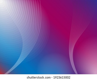 Light leak background with predominantly pink blue color gradations and wavy sonar lines