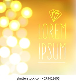 Light Leak Bokeh Gold Background With Place For Text