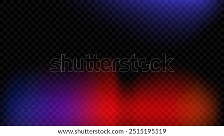 Light leak effect background. Burnt retro film bokeh overlay. Old aged photo filter template. Purple red blue lens flare texture backdrop. Fade blur gradient photography wallpaper. Vector burn effect