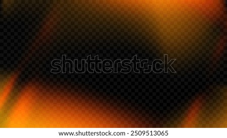 Light leak effect background. Exposed retro film overlay. Old photo filter template. Vintage saturated lens flare texture backdrop. Blurry gradient photographic wallpaper. Vector burn film effect