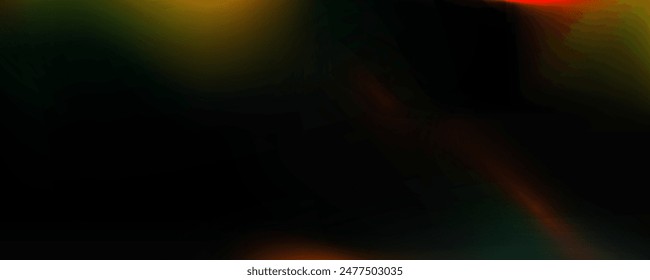 Light leak effect background. Retro film bokeh flare overlay. Old vintage photo filter texture template. Exposed photography backdrop. Abstract blurry ray gradient wallpaper. Vector sun burnt color bg