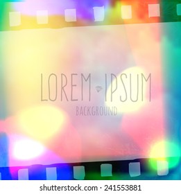Light leak lomography colorfull background film frame passage