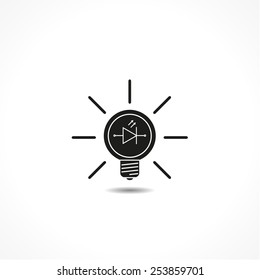 light, led lamp - vector icon