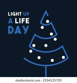 Light up A Life Day. Flat design vector. Eps 10.