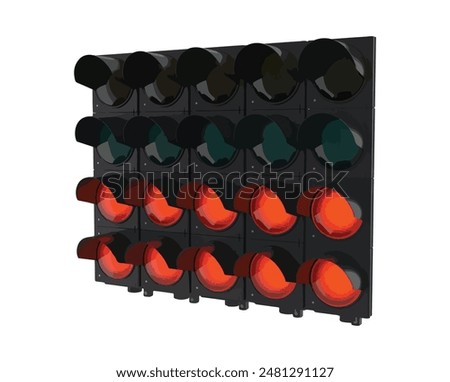light lights red bright green yellow racing icon logo sign f1 moto gp 1 one sprint grid vector template