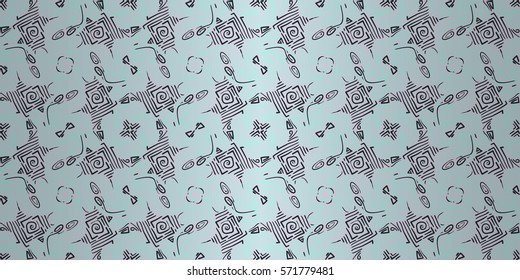 Light lilac ornamental seamless pattern in tribal style. Tangled tessellated repeatable backdrop. Modern texture.