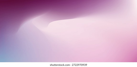 Light lilac pink and purple vector soft mesh gradient background. Abstract violet fuzz glowing aesthetic 3d backdrop with waves for ui web design, futuristic liquid flowing print design