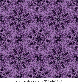 LIGHT LILAC SEAMLESS VECTOR BACKGROUND WITH ROUND ORNAMENT OF BERRIES ON BRANCHES