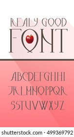 Light line classic uppercase font. A to Z alphabet. Vintage vector typeface for labels, headlines, posters etc.