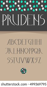 Light line classic uppercase font. A to Z alphabet. Vintage vector typeface for labels, headlines, posters etc.