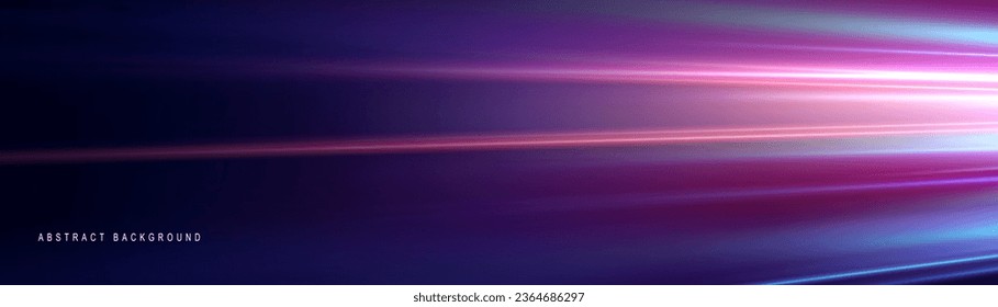 Efecto de línea clara neón azul resplandor de onda brillante líneas de velocidad brillante efecto de fondo vectorial. La curva de velocidad brilla azul en la línea clara.
