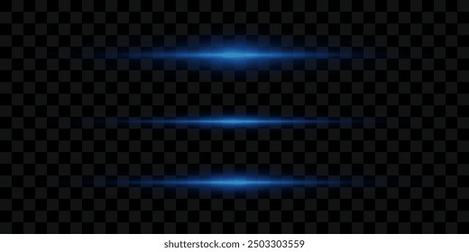 Light line effect. A flash of light and an explosion.