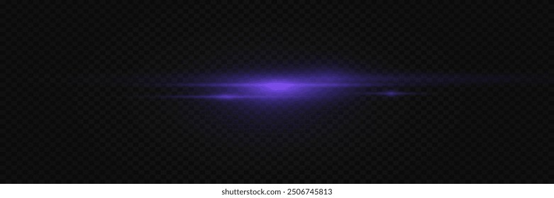 Light line effect. A flash of light and an explosion.
