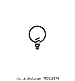 Light line illustration. Bulb vector icon