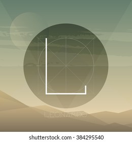 Light line uppercase "L" letter with lines showing it's construction. A to Z alphabet.