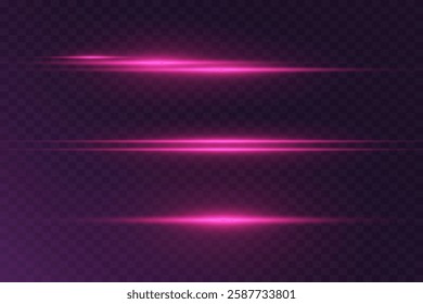 Light lines effect, beam of light, neon flash.