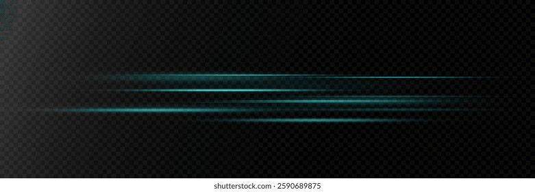 Light lines effect, beam of light, neon flash.