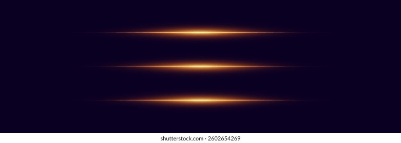 Light lines of light, horizontal beam flash.