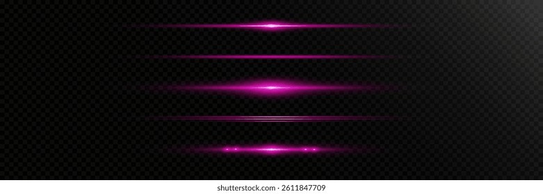 Light lines of light, horizontal beam flash.