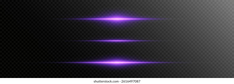 Light lines of light, horizontal beam flash.