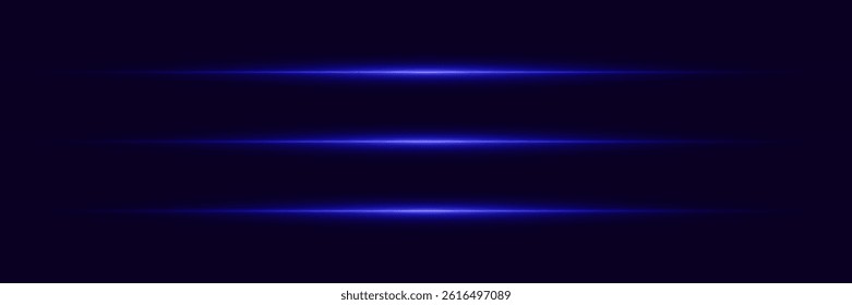 Light lines of light, horizontal beam flash.