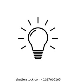 light lines icon on white background, vector illustration