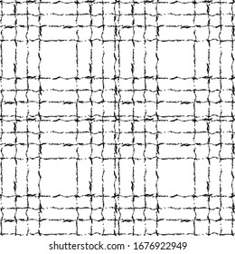 Light lines on a white background. Abstract squares, seamless pattern. Distress painted texture. Grunge lines, striped backdrop.
