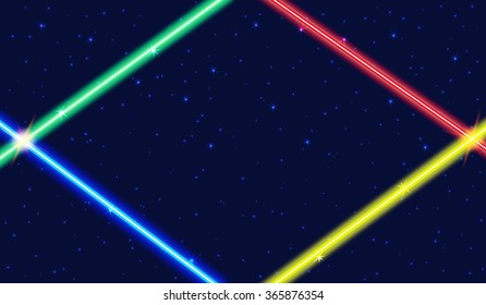 Light lines. Weapon futuristic from star war , shiny fight. Vector illustration.
