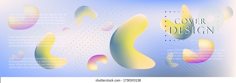 Light liquid background in 3d style. Graphic fluid gradient vector. Creative poster landing page with gradient. Liquid abstract metallic flow.