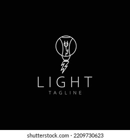 Light logo design icon tamplate