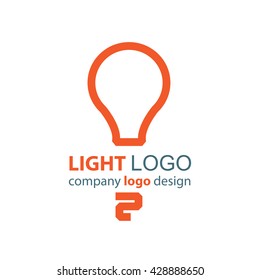 light logo design orange design