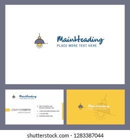 Light Logo design with Tagline & Front and Back Busienss Card Template. Vector Creative Design