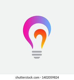 light logo template with colourful style