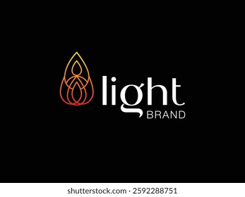 Light Logotype. Fire and candle idea