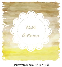 Light love brown yellow vintage pastel  background in autumn