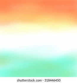 Light love orange green pastel background in autumn