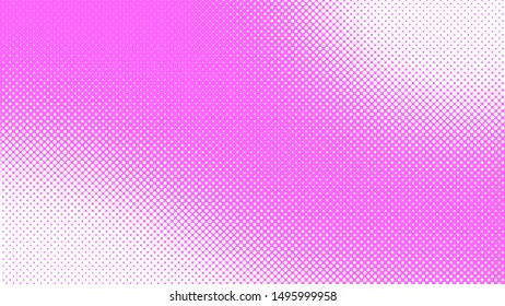 Light magenta retro comic pop art background with halftone dots design, vector illustration template