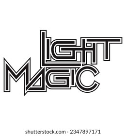 Light Magic Signature Logo Typography Patch V90 Patch Streetwear, Urban, Luxury, Modern Design Patch Commercial Use