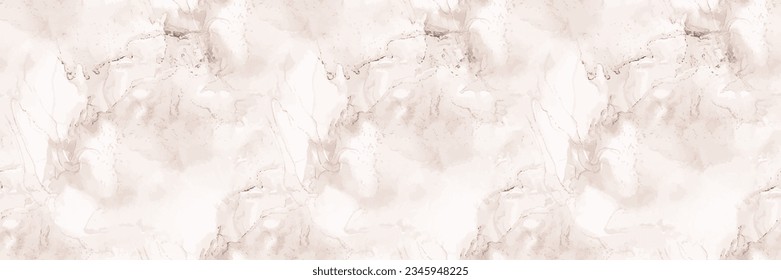 Light Marble Pattern. White Marble Watercolor. White Alcohol Ink Marble Slate. Light Water Color Background. Fluid Vector Ceramic. Beige Rock Paint. Beige Seamless Background. Vector Seamless Template