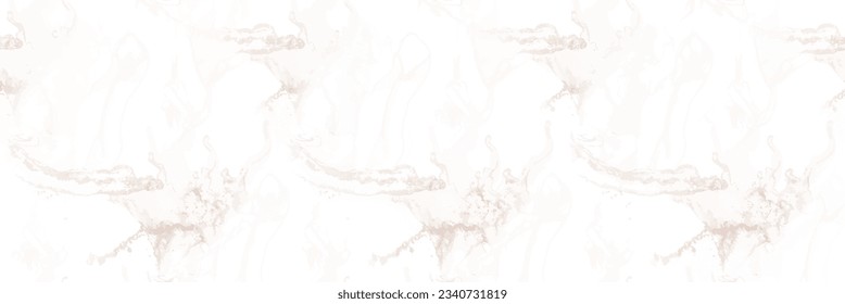 Helle Marmor-Textur. Beige Rock Paint. Weißer Marmor Aquarell. weißer Farbverlauf-Hintergrund. Beige Aquarelltücher. heller alkoholhaltiger Hintergrund. Hellweißer Splash. Vektornahtlose Malerei