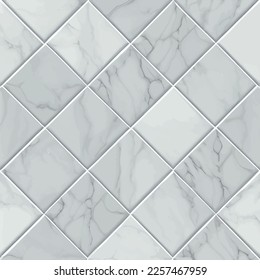 Light marble tile texture, pattern background - Vector illustration